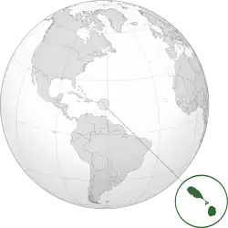 Location of Saint Kitts and Nevis