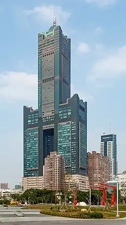 Tuntex Tower in Kaohsiung, Taiwan, by Chu-yuan Lee, completed 1997