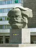 Bust of Karl Marx, the city's former namesake