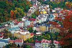 Aerial view of Karlovy Vary