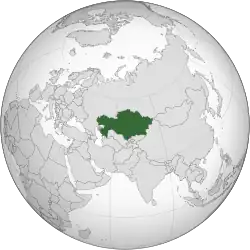 Location of Kazakhstan