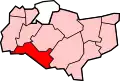 District outlines of county of Kent