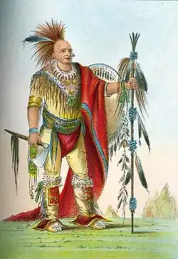 Native American chief in regalia