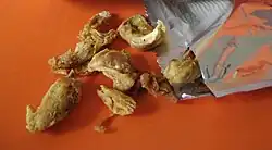 Keripik durian Medan (durian chips) in Medan, North Sumatra