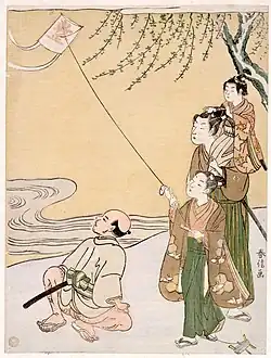 Kite Flying by Suzuki Harunobu, 1766 (Metropolitan Museum of Art)