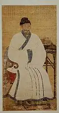 Portrait of Yi Je-hyeon (1287–1367 CE) of the Goryeo dynasty, wearing simui