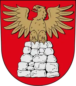 The white-tailed eagle in the coat of arms of Kumlinge, Åland