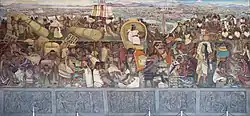 Mural of the Aztec market of Tlatelolco, Palacio Nacional, Mexico City