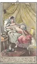Illustration for *La Matinée libertine, ou les Moments bien employés*, an erotic and libertine novel, 1787