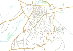 Pakistan, with Lahore pinpointed at the northeast