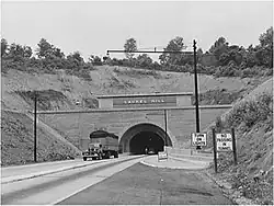 Highway tunnel, with one lane in each direction