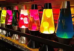 Lava lamps (released in the late 1940s) became very prevalent in the 1960s and were used as decorations.