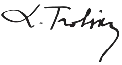 Trotsky's signature
