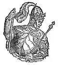 Imaginary depiction of Leszko I in Sarmatiae Europeae descriptio by Alexander Guagnini