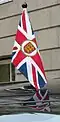 Lieutenant Governor of Jersey car standard - A Union Jack defaced with the Arms of Jersey
