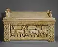 The Amathus sarcophagus, from Amathus, Cyprus, 2nd quarter of the 5th century BCE Archaic period, Metropolitan Museum of Art