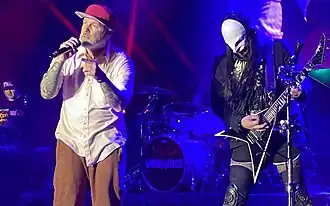 Limp Bizkit performing at Festival of the Lakes in Hammond, Indiana in 2021