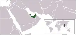 Map of the Federation of Arab Emirates