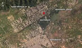 Satellite Picture of Islamabad