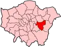 Location of the London Borough of Greenwich in Greater London