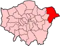 Location of the London Borough of Havering in Greater London