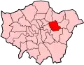 Location of the London Borough of Newham in Greater London