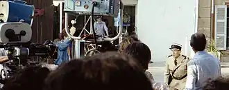 Louis de Funès during filming