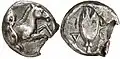 Silver hemidrachm of Thessalian League struck 470-460 BC