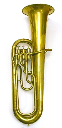 Photograph of a contrabass saxhorn
