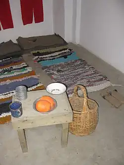 Death row cell with oranges.