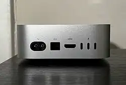 Back panel of the 2024 Mac mini.
