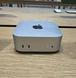 Mac mini (M4, 2024) on display at an Apple Store.