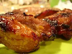 BBQ pork is a common dish in Cantonese cuisine.