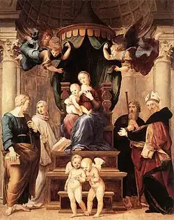 Raphael Madonna of the Canopy. 276 × 224&nbsp;cm.