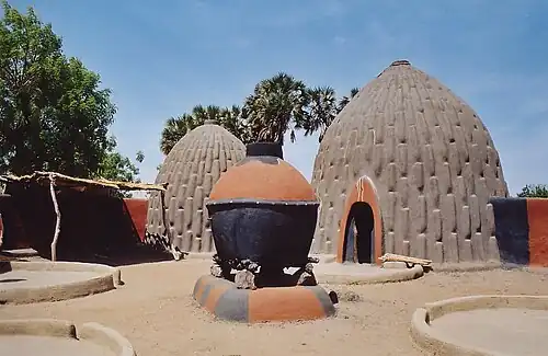 Musgum house in the shape of a shell (artillery) in Cameroon, unknown architect, 1800s