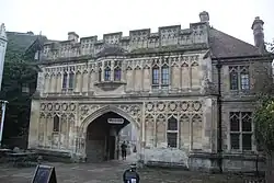 Photo of large medieval gateway built around in the fifteenth century