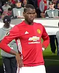 Paul Pogba made 233 appearances in two spells at Manchester United. His 2016 transfer from Juventus made him the world's most expensive footballer at the time.[34]