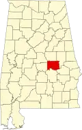 State map highlighting Elmore County