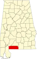 State map highlighting Escambia County