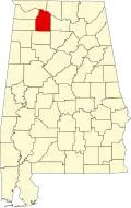 State map highlighting Lawrence County