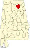 State map highlighting Marshall County