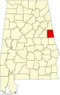 State map highlighting Randolph County