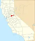 State map highlighting Amador County
