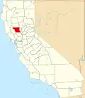State map highlighting Colusa County