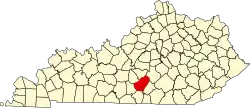 State map highlighting Adair County