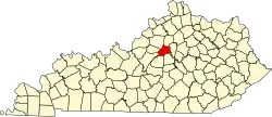 State map highlighting Anderson County