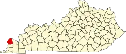 State map highlighting Ballard County