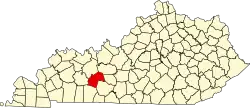 State map highlighting Butler County
