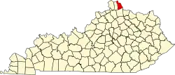 State map highlighting Campbell County