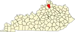 State map highlighting Grant County